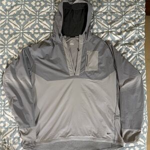 Nike Gray Windbreaker with Hood